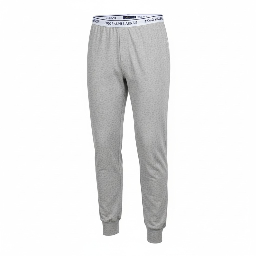 Polo Ralph Lauren Jogger Sleep Pants Mens XS Grey Logo Waistband Lounge Pajamas